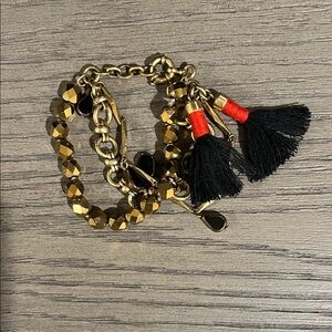 J.Crew Gold Tone Multi-Strand Bracelet